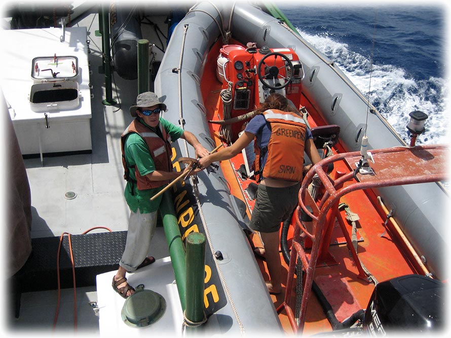 Greenpeace's Rainbow Warrior in the Red Sea