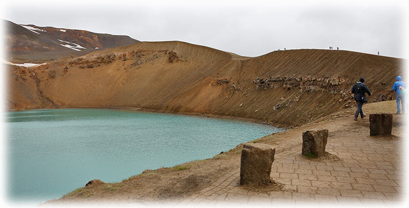 Volcano crater on Iceland