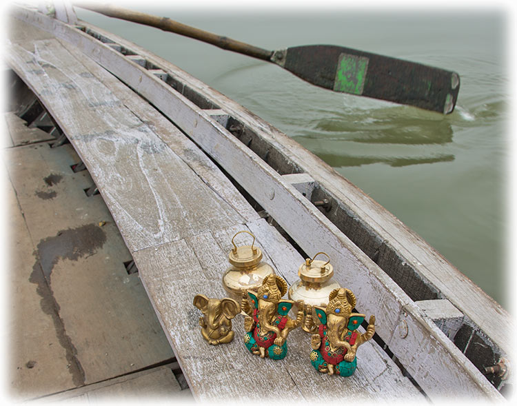 Ganesha swimming in River Ganges