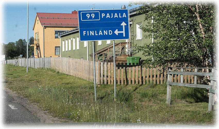 Border to Finland in Karesuando, Sweden