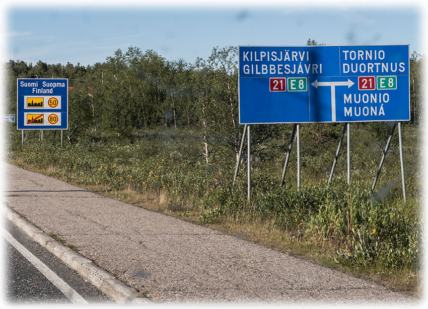 Border to Finland in Karesuando, Sweden