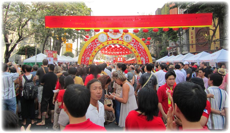 Aladdin's adventure in Bangkok's China Town during the Chinese New Year