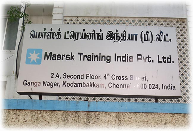 Aladdin's adventure at Maersk Training Centre in Chennai/ Madras