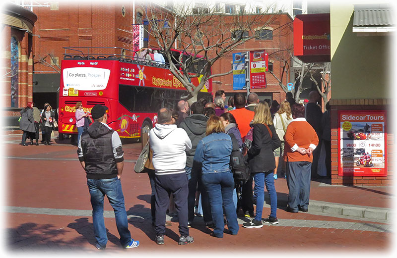 City Sightseeing Hop on - Hop off with the Red Bus in Cape Town