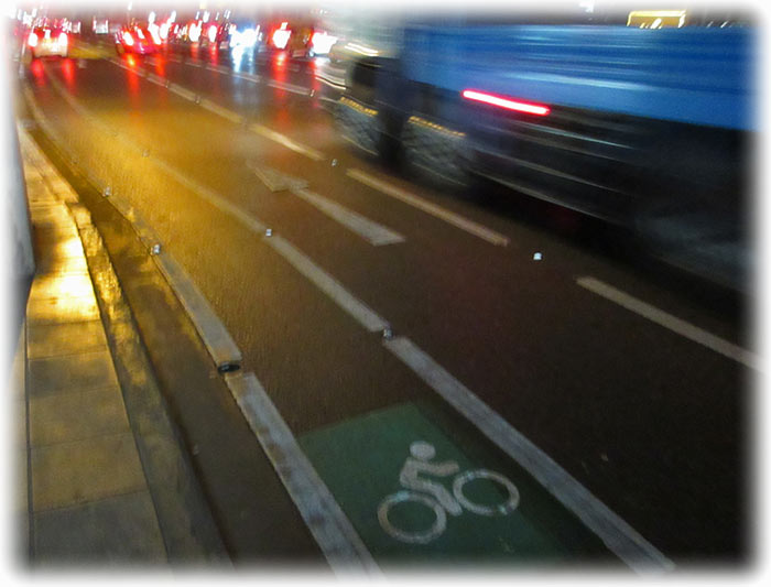 Bicycle lane in Bangkok