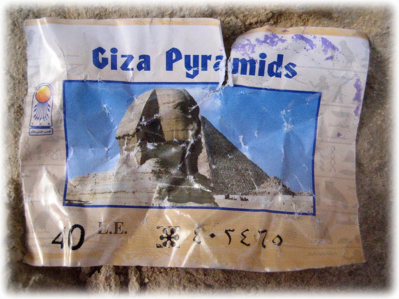 Aladdin's adventure with the pyramids and the Sphinx in Cairo, Egypt