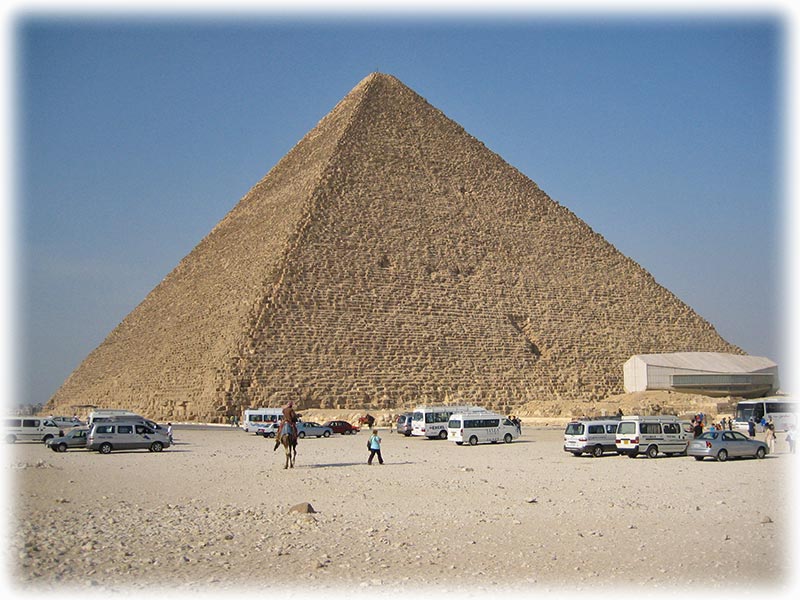 Aladdin's adventure with the pyramids and the Sphinx in Cairo, Egypt