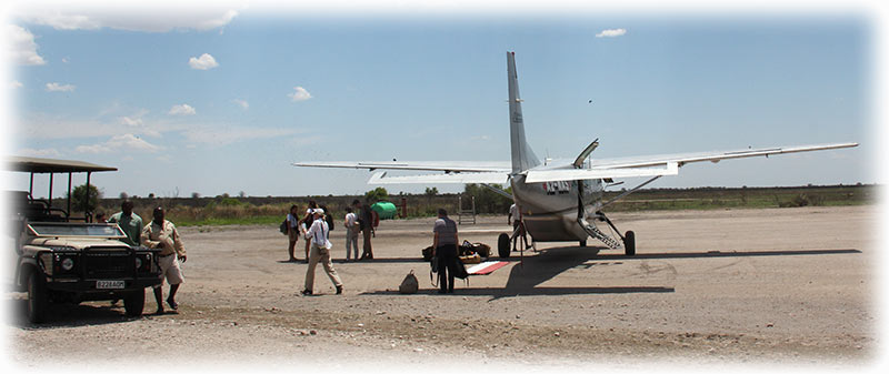 Aladdin flying to Maun from Kalahari with Wilderness Air