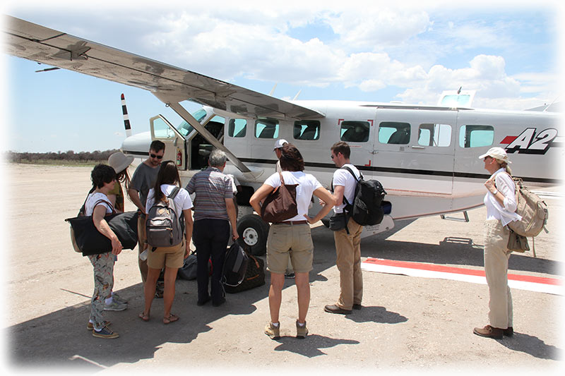 Aladdin flying to Maun from Kalahari with Wilderness Air