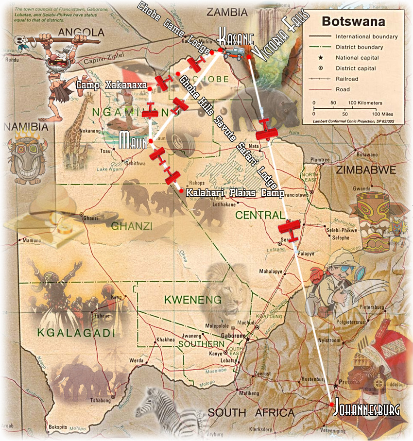 Map of Botswana