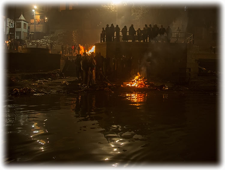 Cremation ghat in Varanasi/ Benares