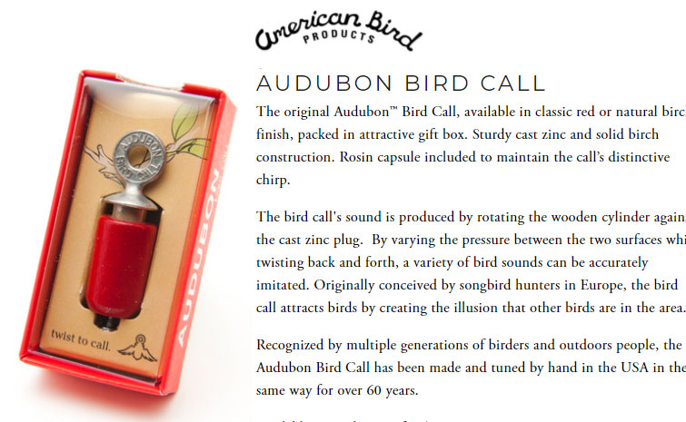 Audubon Bird Call