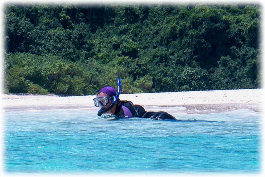 Swimming with humpback whales on Tonga