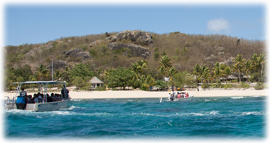 Swimming with sharks on Fiji - Barefoot Kuata Island